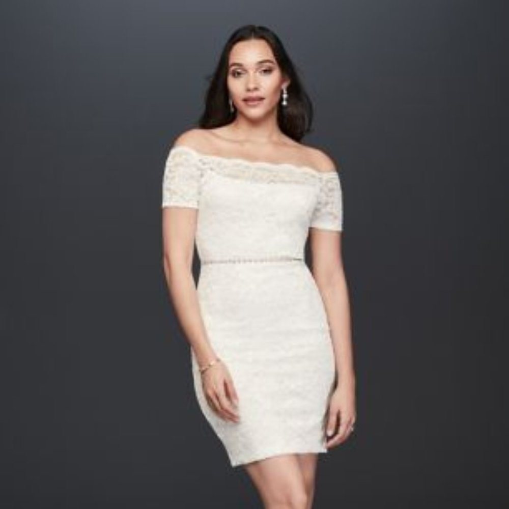 David's Bridal Lace Dress Size 2
